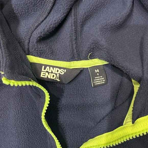 Boys Lands End fleece zip - Picture 2 of 2